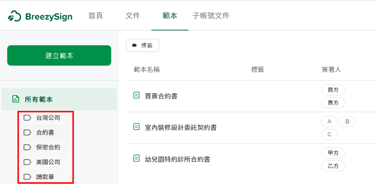 範本